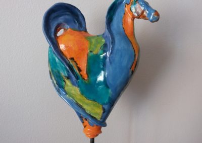 cheval coeur multicolor
