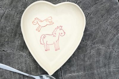 Coupelle coeur poney