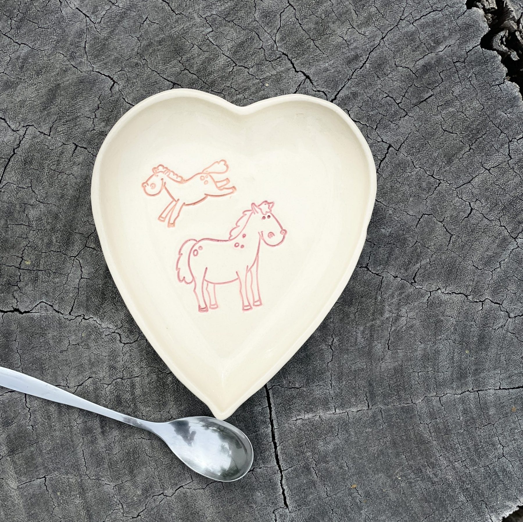 Coupelle coeur poney