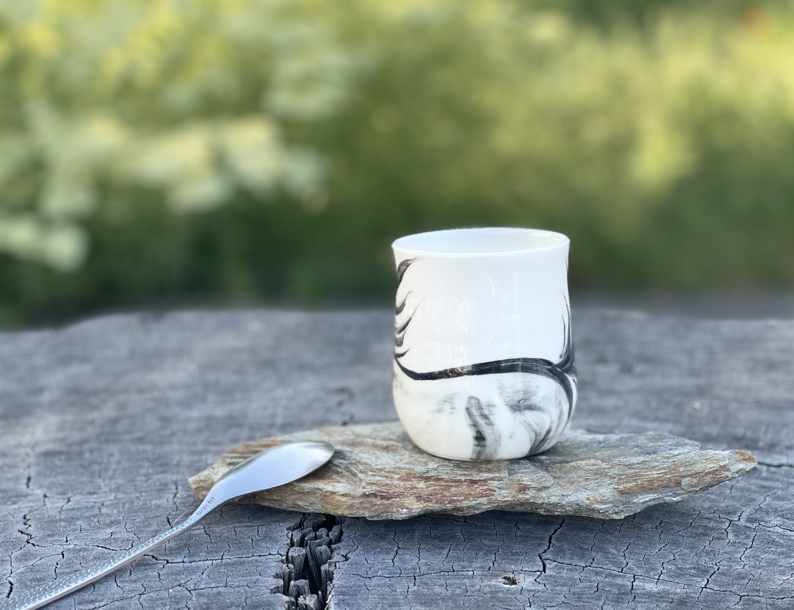 Tasse à café porcelaine "cheval noir" – Image 3