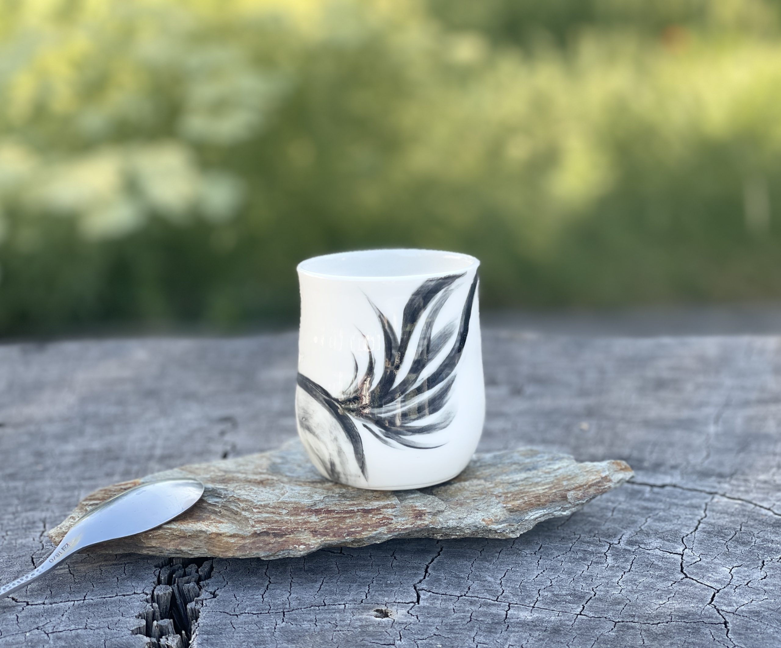 Tasse à café porcelaine "cheval noir" – Image 4