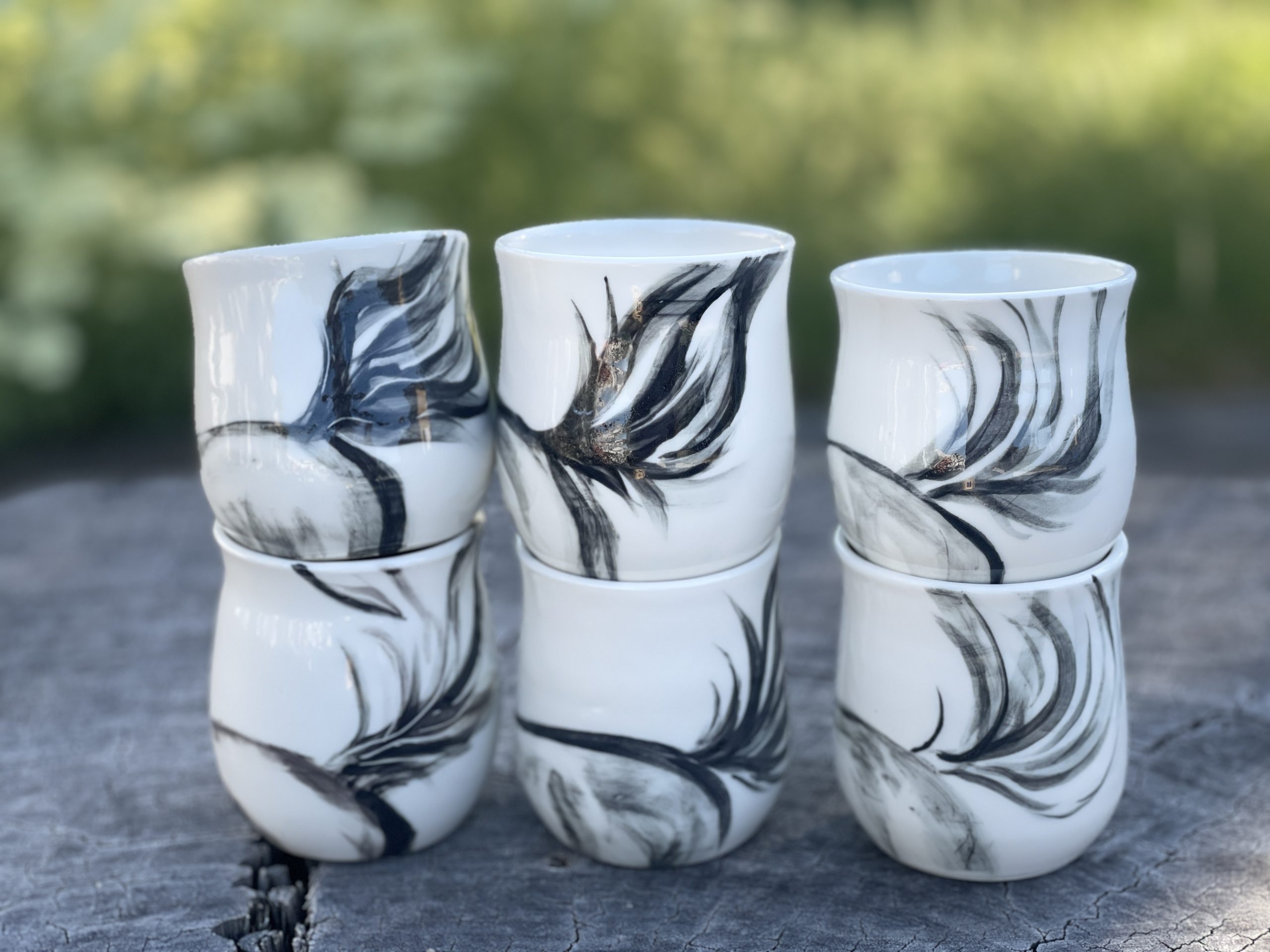 Tasse à café porcelaine "cheval noir" – Image 8