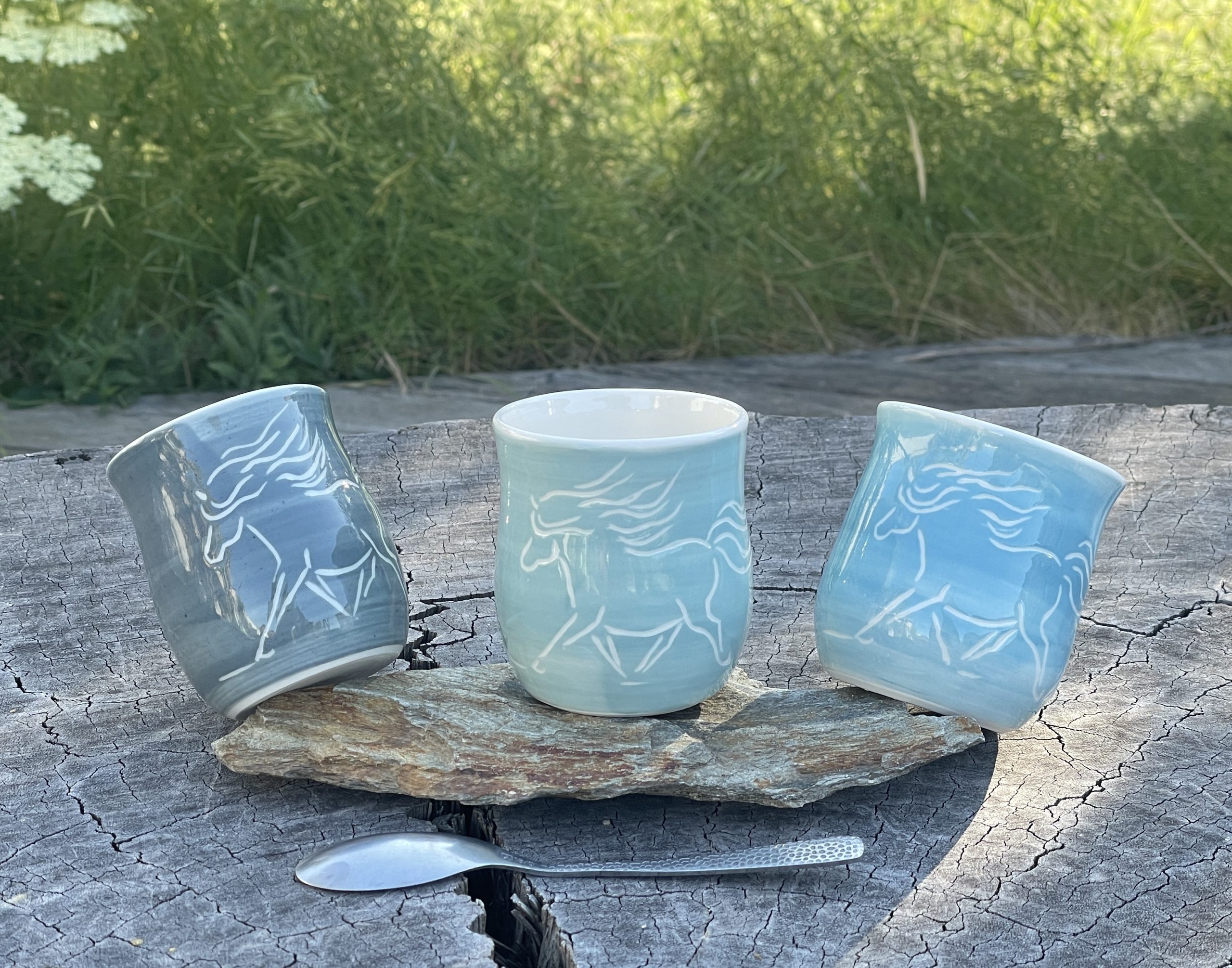 Tasse à café porcelaine "poney trotte" G – Image 4