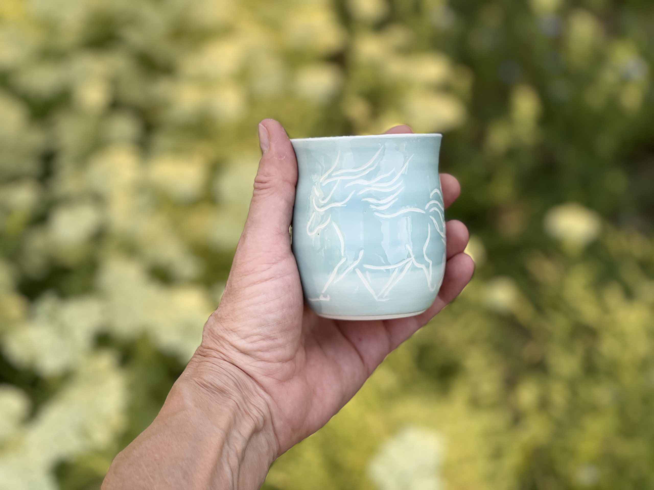 Tasse à café porcelaine "poney trotte" V – Image 2